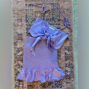 O. VIANCA lavender silky set